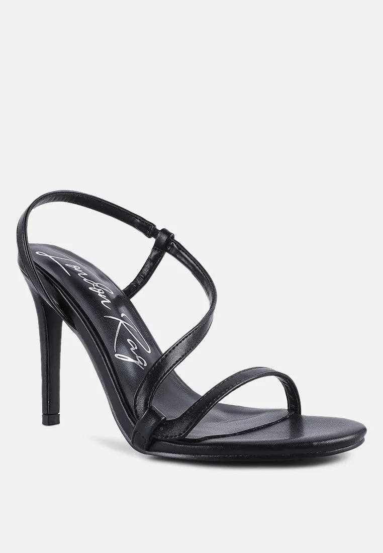 epoque heeled strappy slingback sandals
