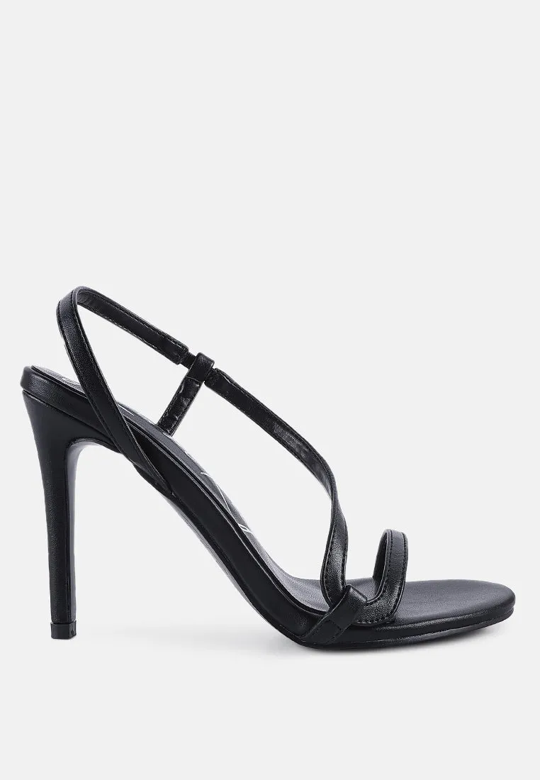 epoque heeled strappy slingback sandals