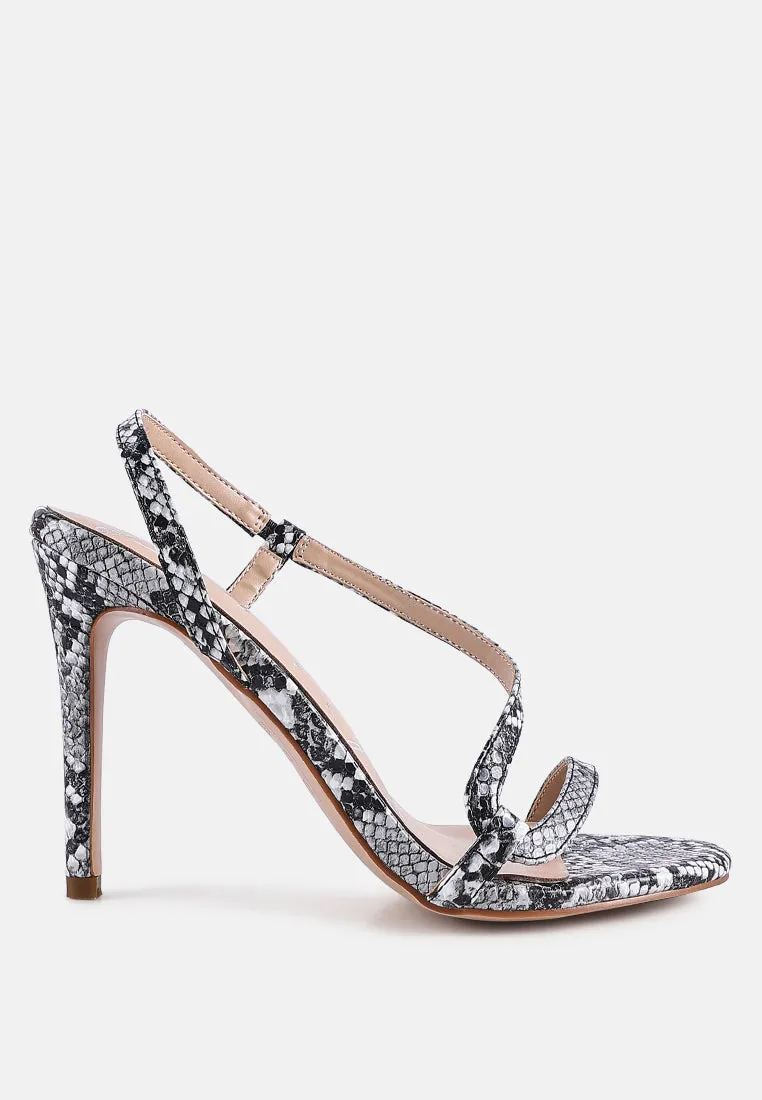 epoque heeled strappy slingback sandals