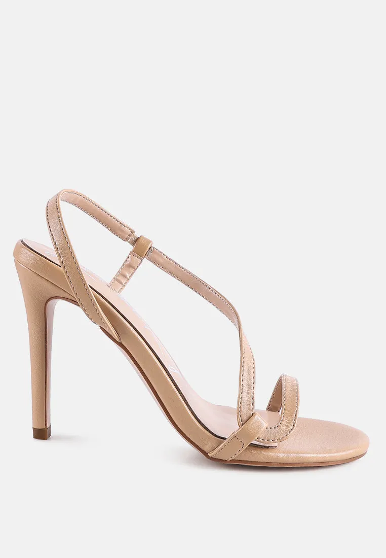 epoque heeled strappy slingback sandals