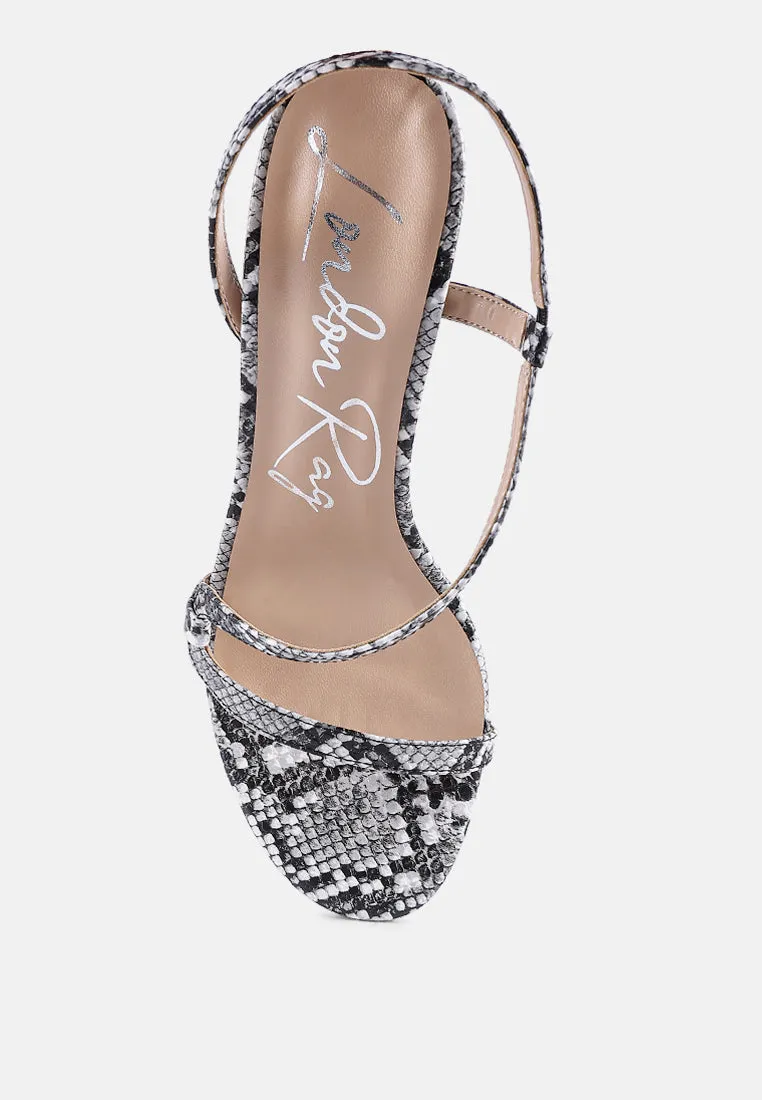epoque heeled strappy slingback sandals