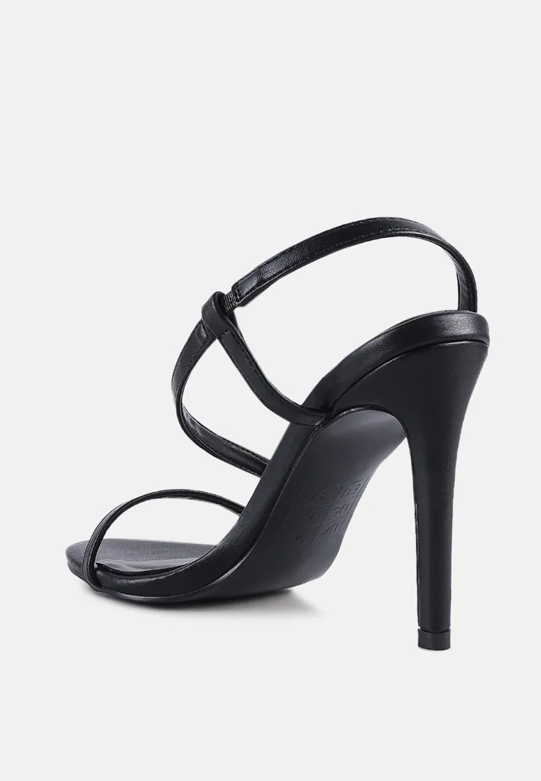 epoque heeled strappy slingback sandals