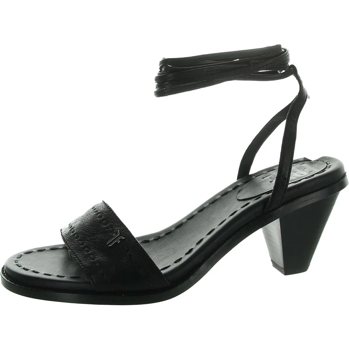 Estelle Ankle Tie Womens Solid Leather Ankle Strap