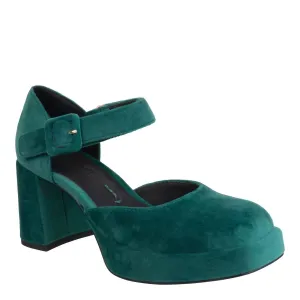 Estonia Heeled Clogs In Emerald
