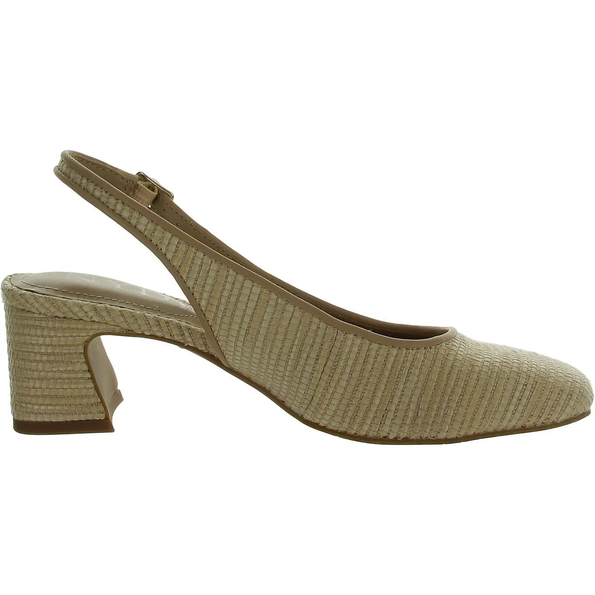 Faelynn Womens Cork Square toe Slingback Heels