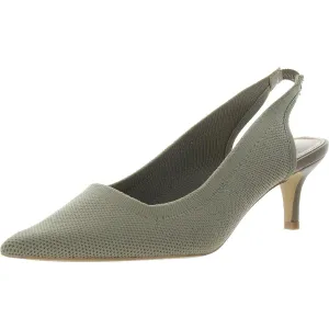 FCVIVA Womens Embellished Knit Kitten Heels