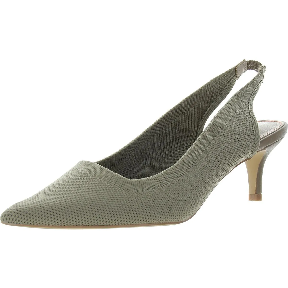 FCVIVA Womens Embellished Knit Kitten Heels