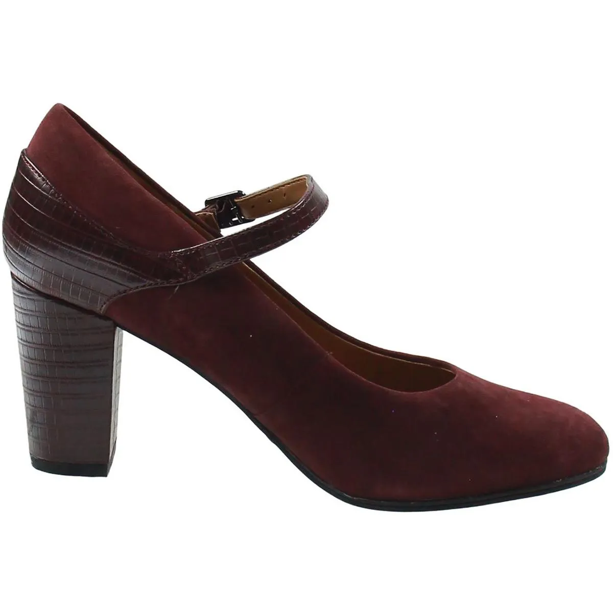 Femme Womens Buckle Manmade Mary Jane Heels