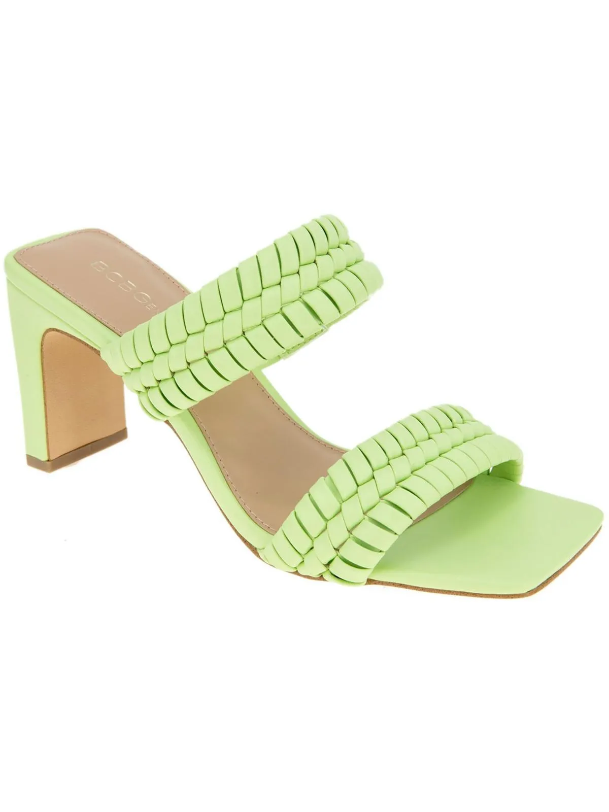Fenda Womens Faux Leather Strappy Block Heels