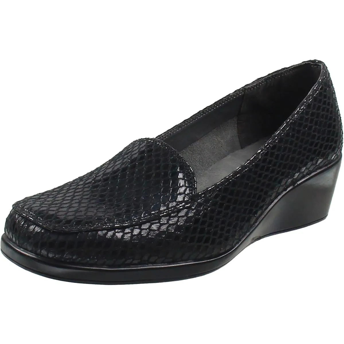 Final Exam Womens Suede Animal Print Wedge Heels