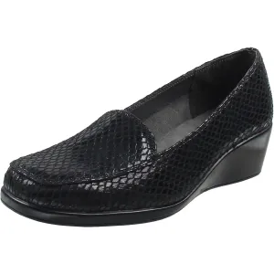 Final Exam Womens Suede Animal Print Wedge Heels