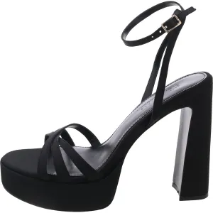 Fleet Womens Strappy Satin Platform Heels