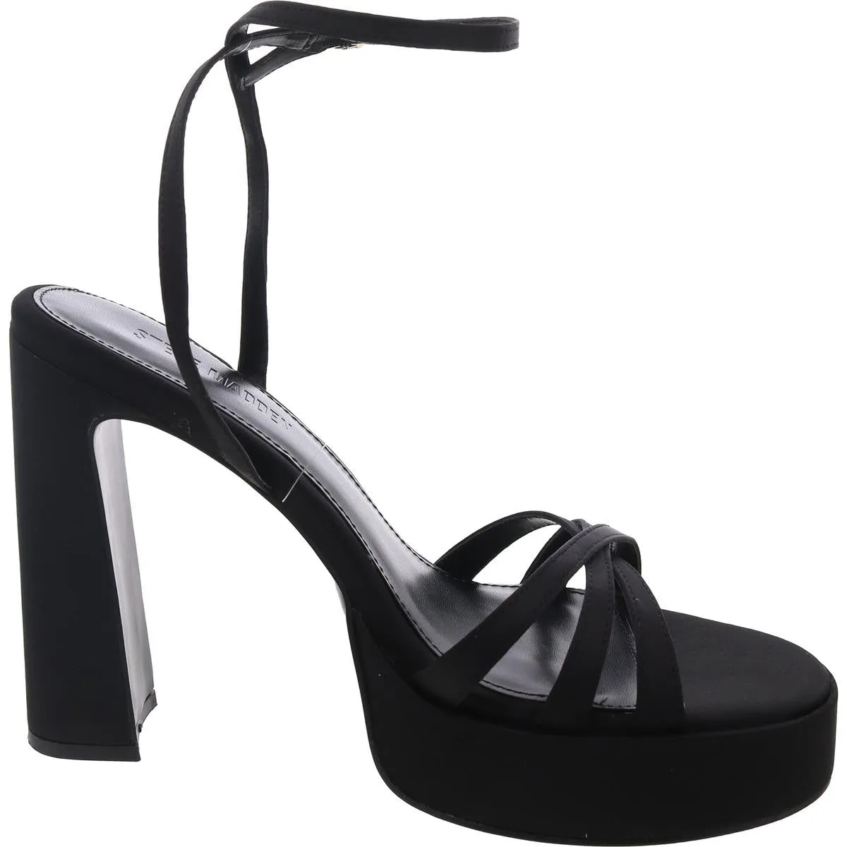 Fleet Womens Strappy Satin Platform Heels
