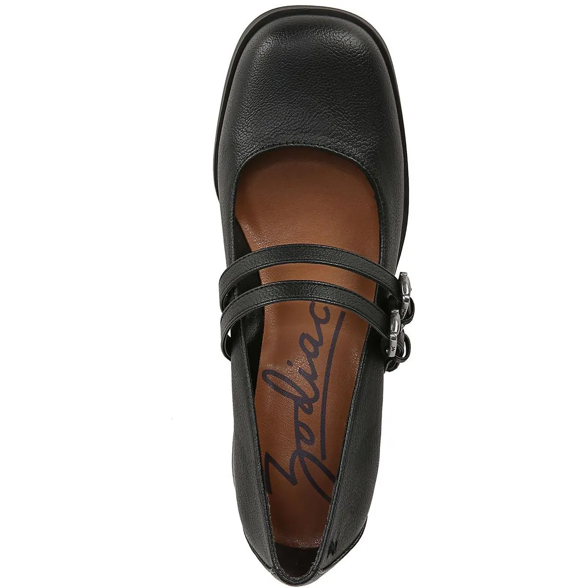 Flores Mary Jane Womens Faux Leather Embossed Mary Jane Heels