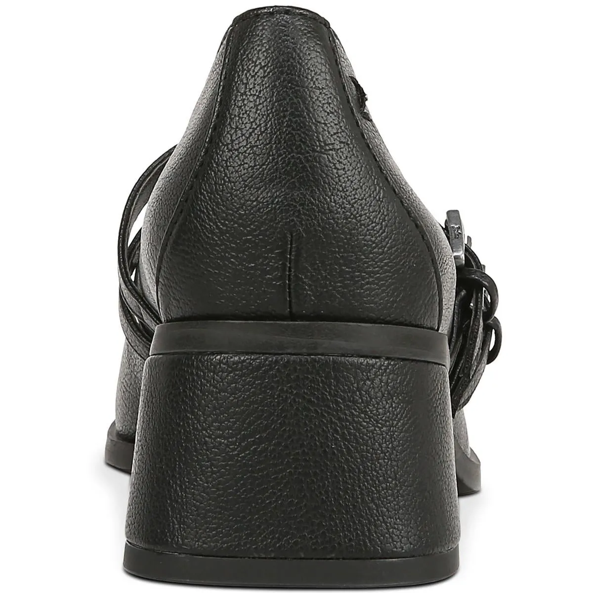 Flores Mary Jane Womens Faux Leather Embossed Mary Jane Heels