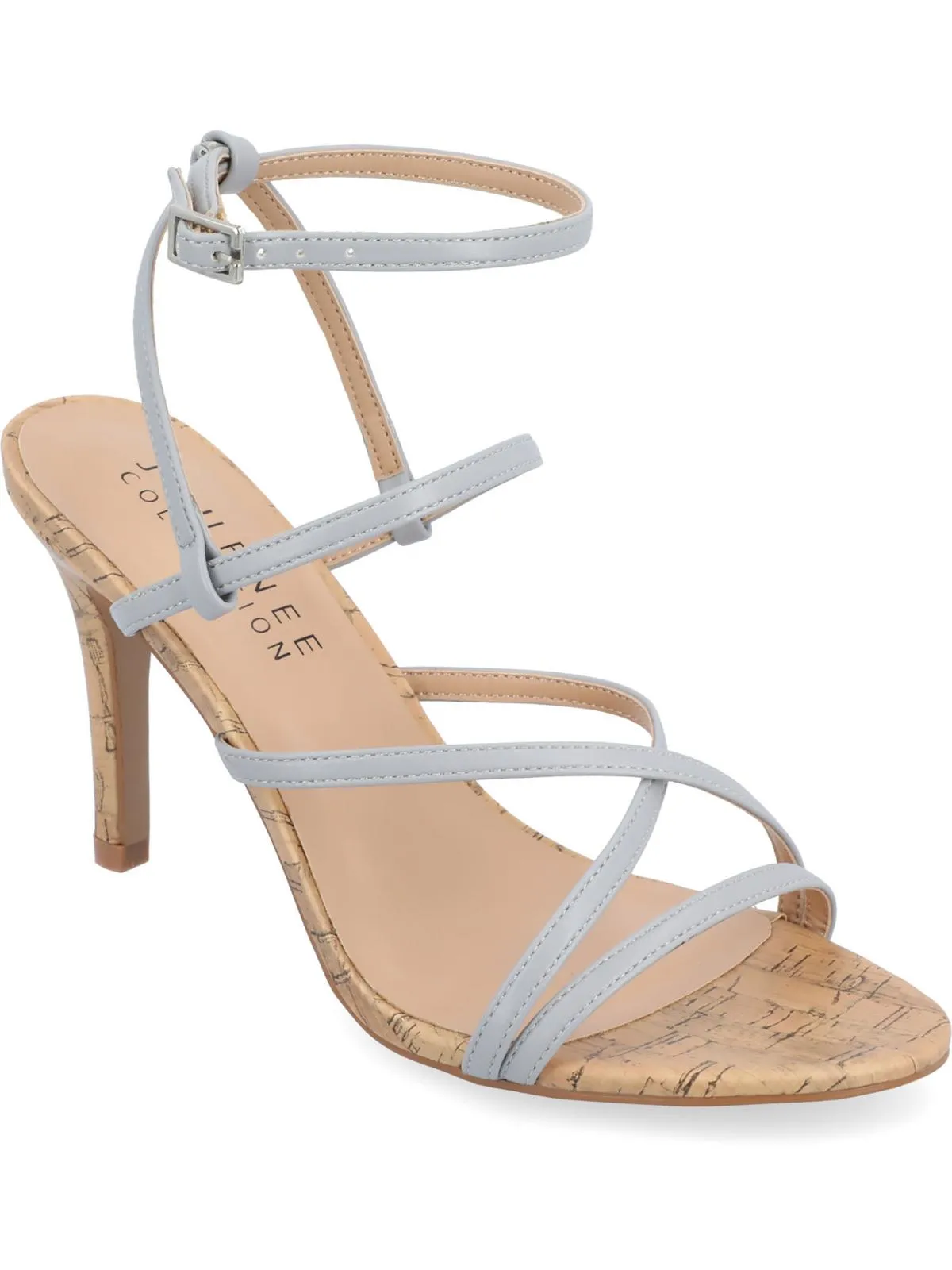 Fylissa Womens Faux Leather Open Toe Ankle Strap