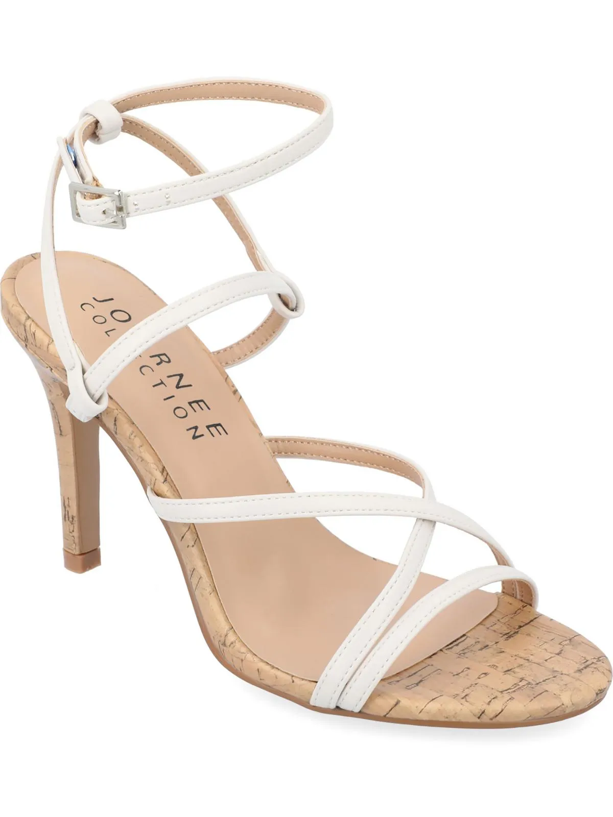 Fylissa Womens Faux Leather Open Toe Ankle Strap