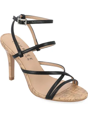 Fylissa Womens Faux Leather Open Toe Ankle Strap