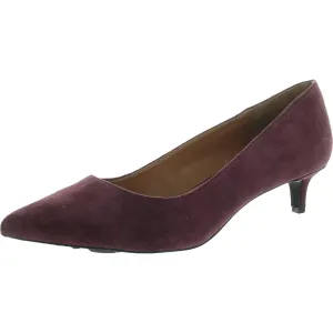 Gabrianna Womens Leather Kitten Heel Dress Pumps