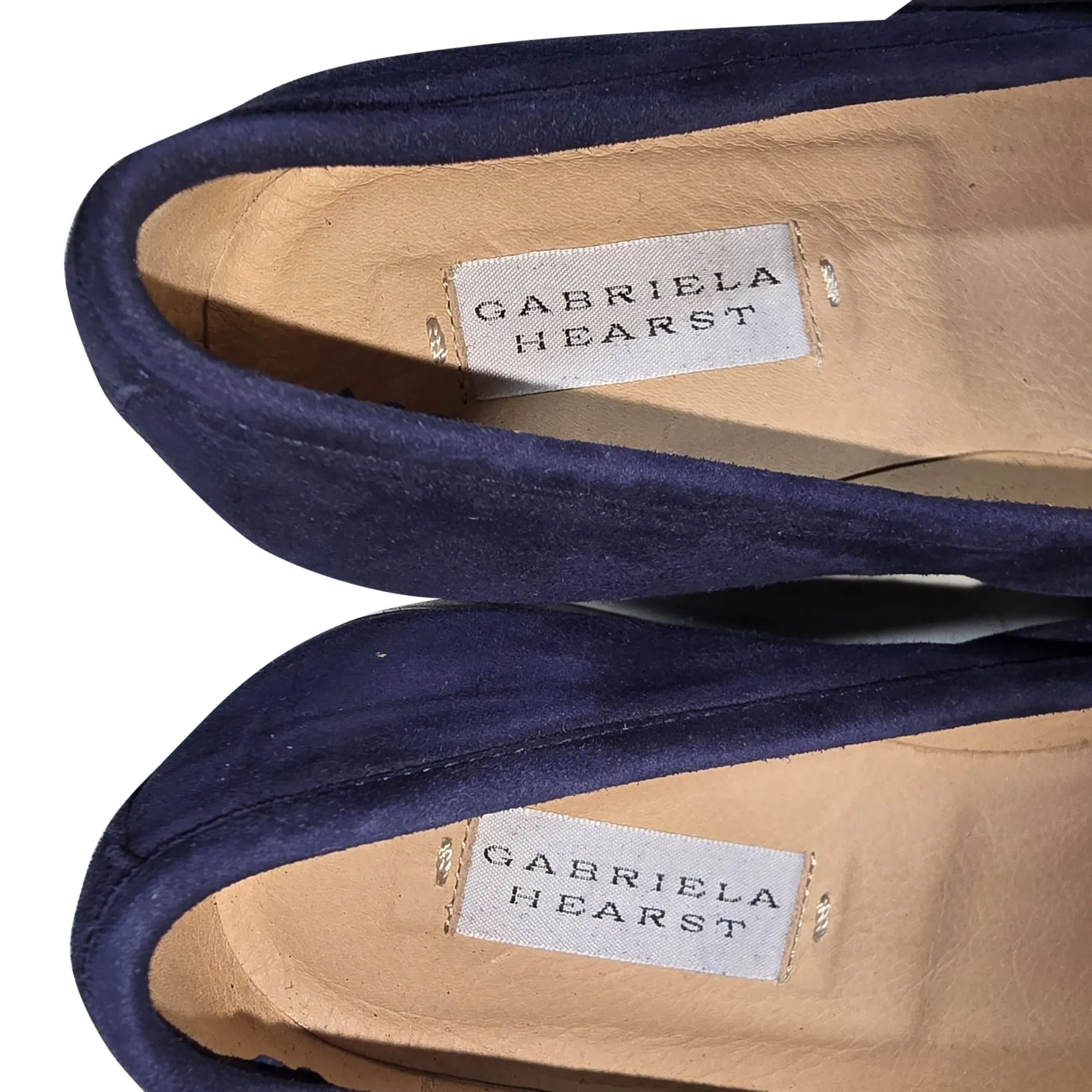Gabriela Hearst Juan Bow-Detailed Platform Loafers in Navy Blue Suede