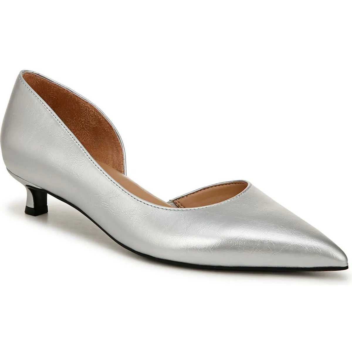 Gallent Womens Faux Leather Slip-On Pumps