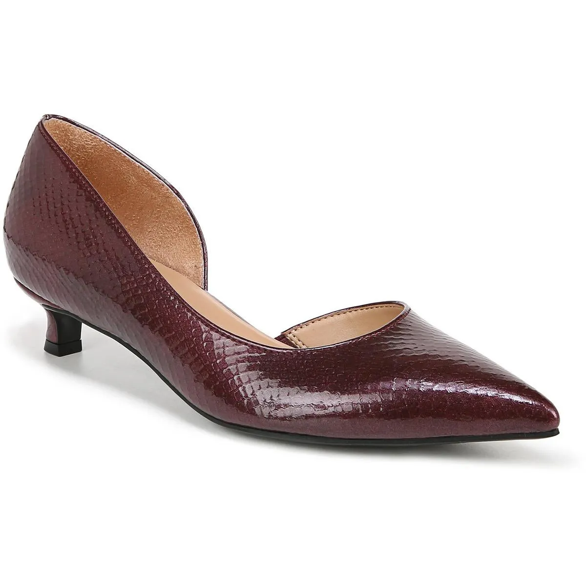 Gallent Womens Faux Leather Slip-On Pumps