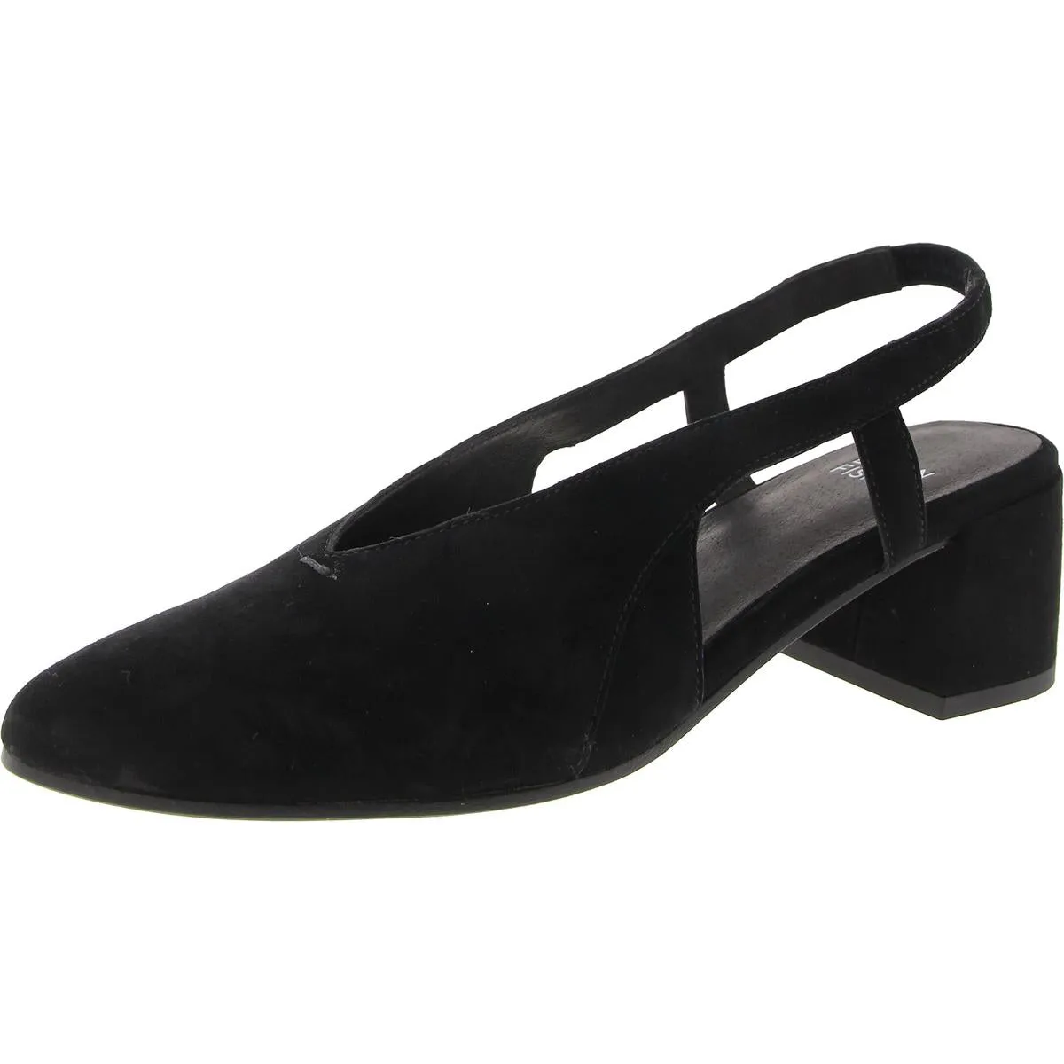 GALS Womens Block Heel Suede Slingback Heels