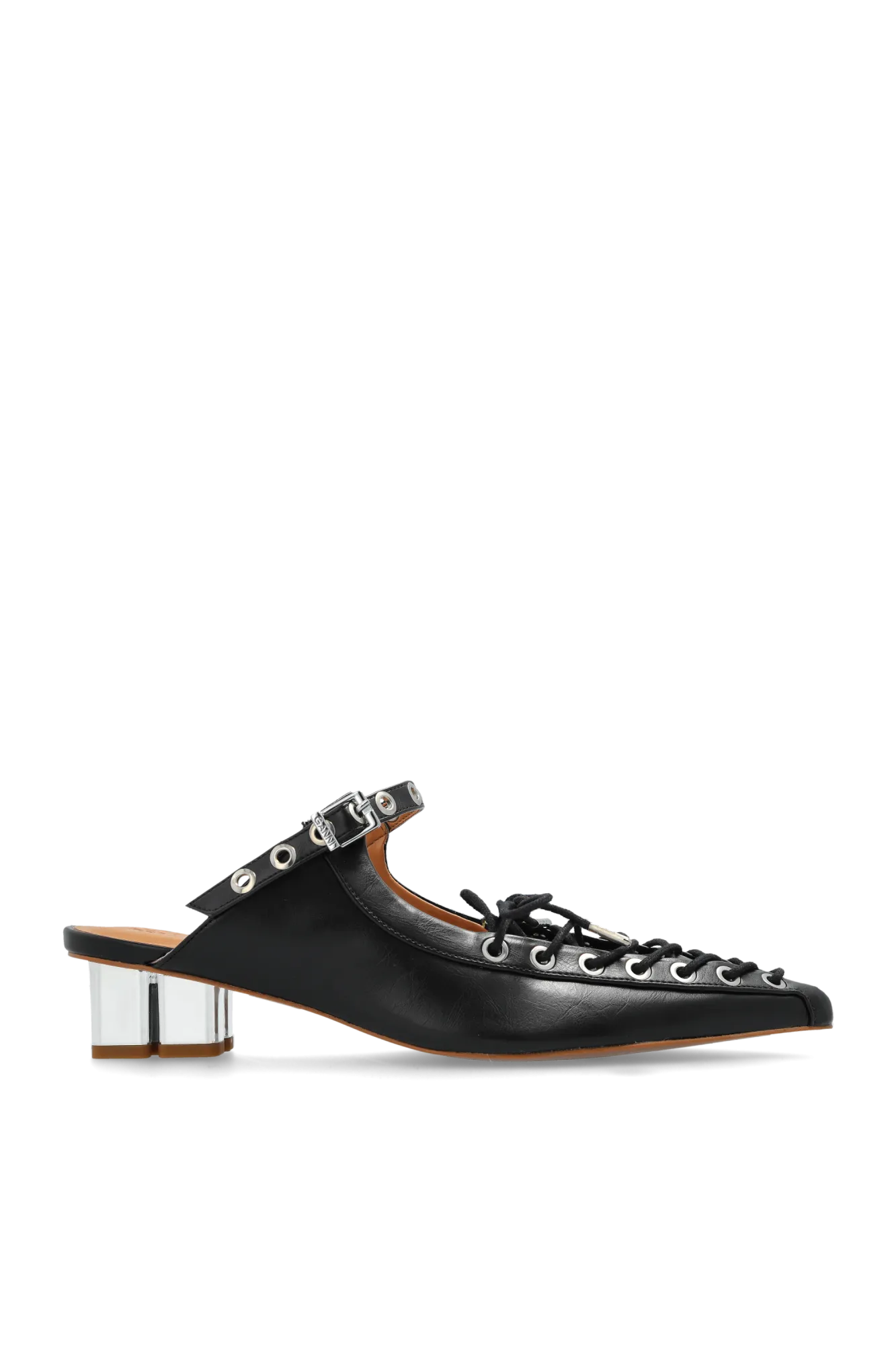 Ganni Eco Leather Heeled Mules