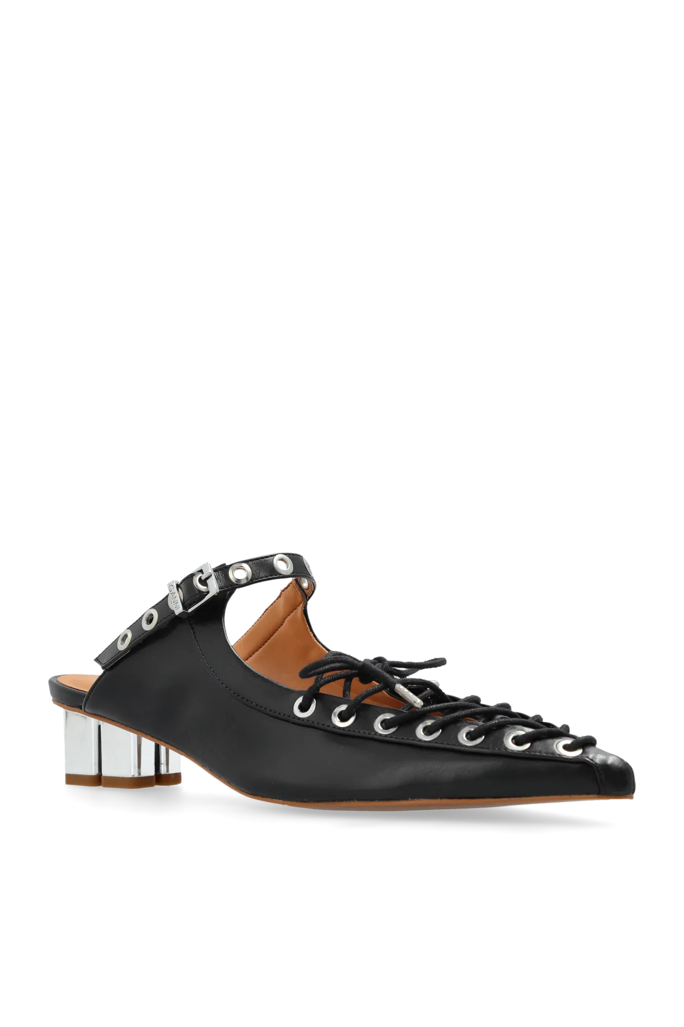 Ganni Eco Leather Heeled Mules