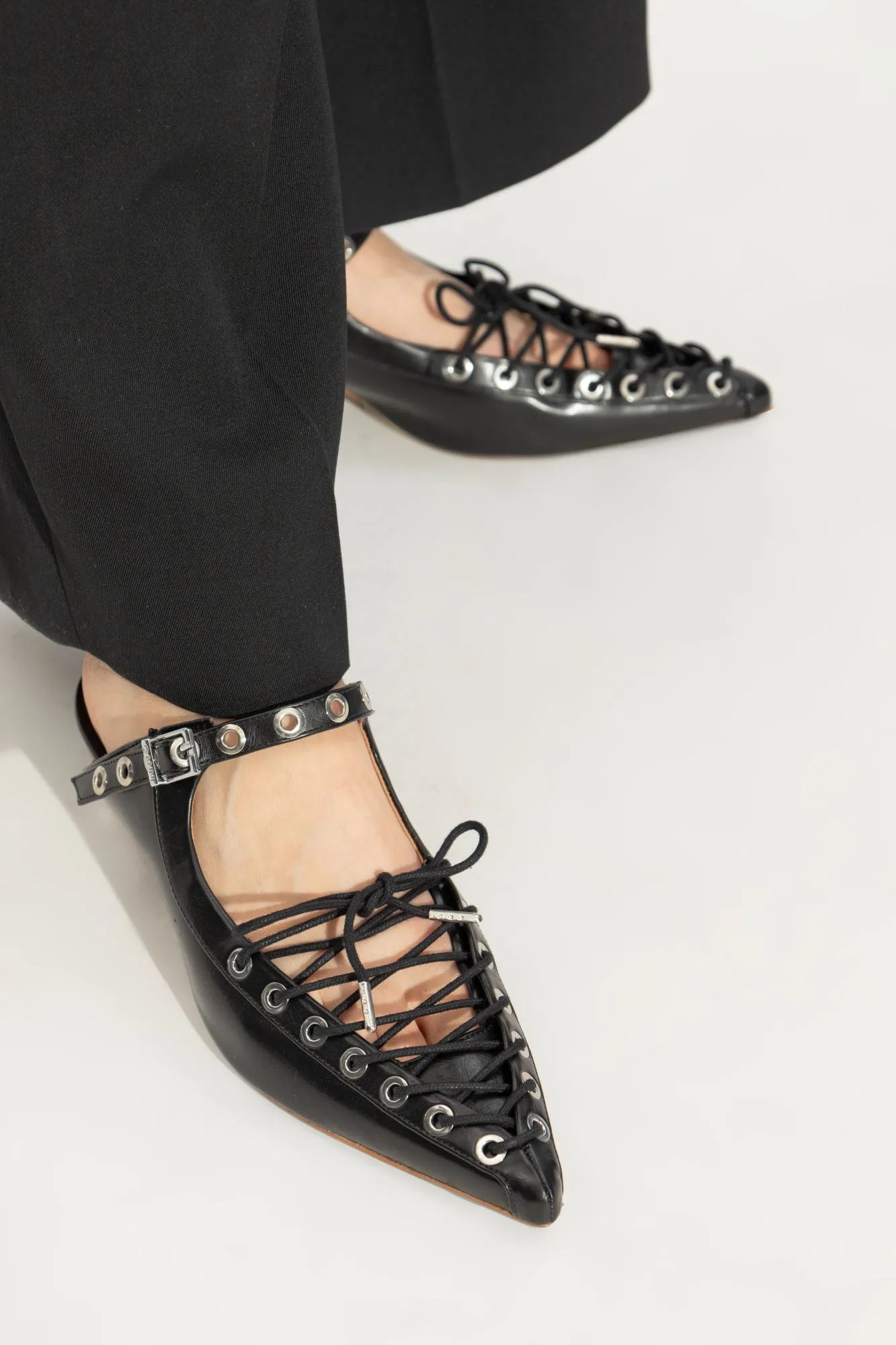 Ganni Eco Leather Heeled Mules