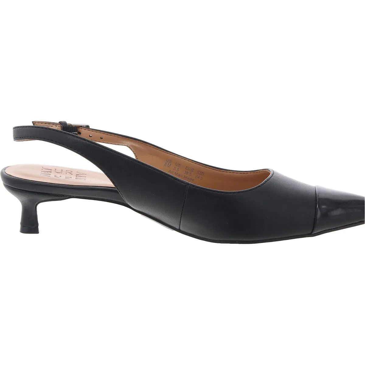 GAZING Womens Adjustable Manmade Slingback Heels