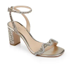 GEM Womens Jeweled Manmade Ankle Strap