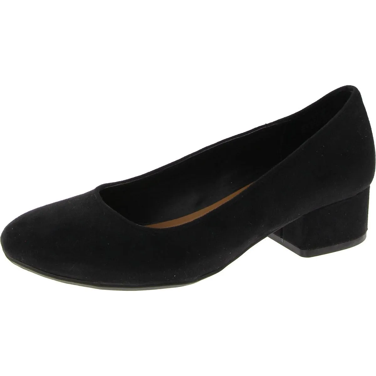 Gerriee Womens Faux Suede Block Heel Pumps