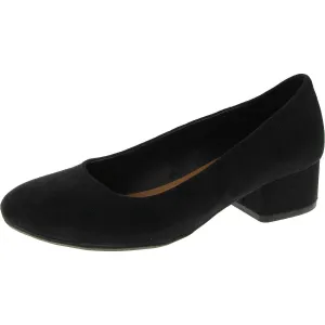 Gerriee Womens Faux Suede Block Heel Pumps