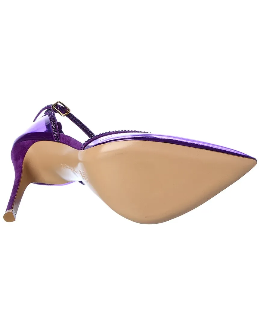 Gianvito Rossi 105 Suede-Trim Pump
