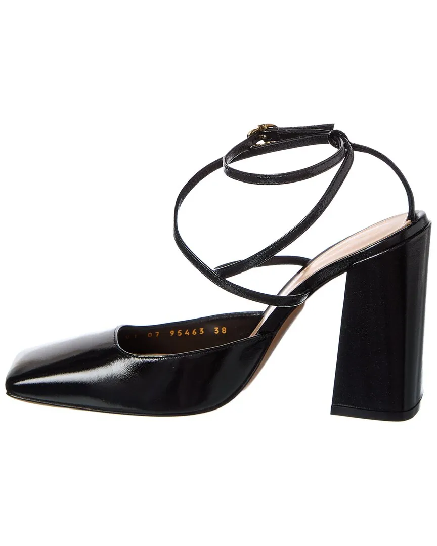 Gianvito Rossi Ludovica Leather Slingback Pump