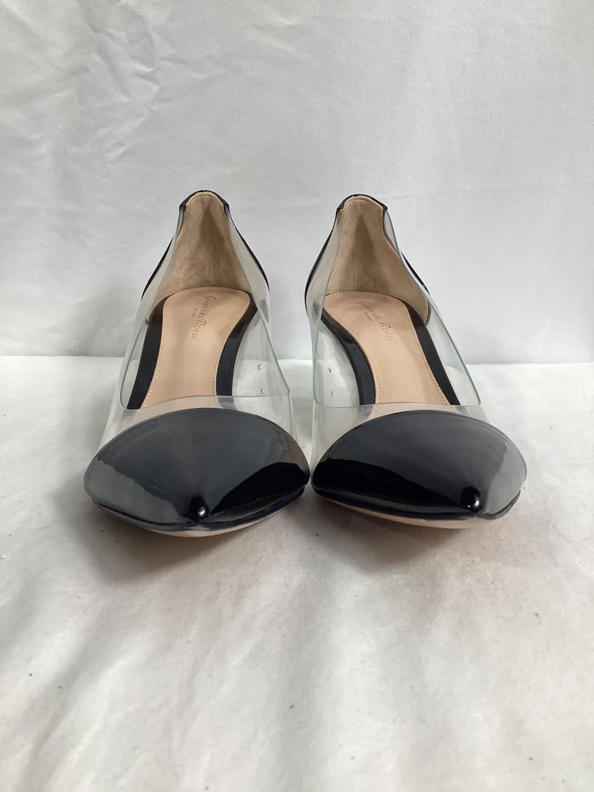 Gianvito Rossi Plexi 55 PVC Pumps in Black Patent Leather