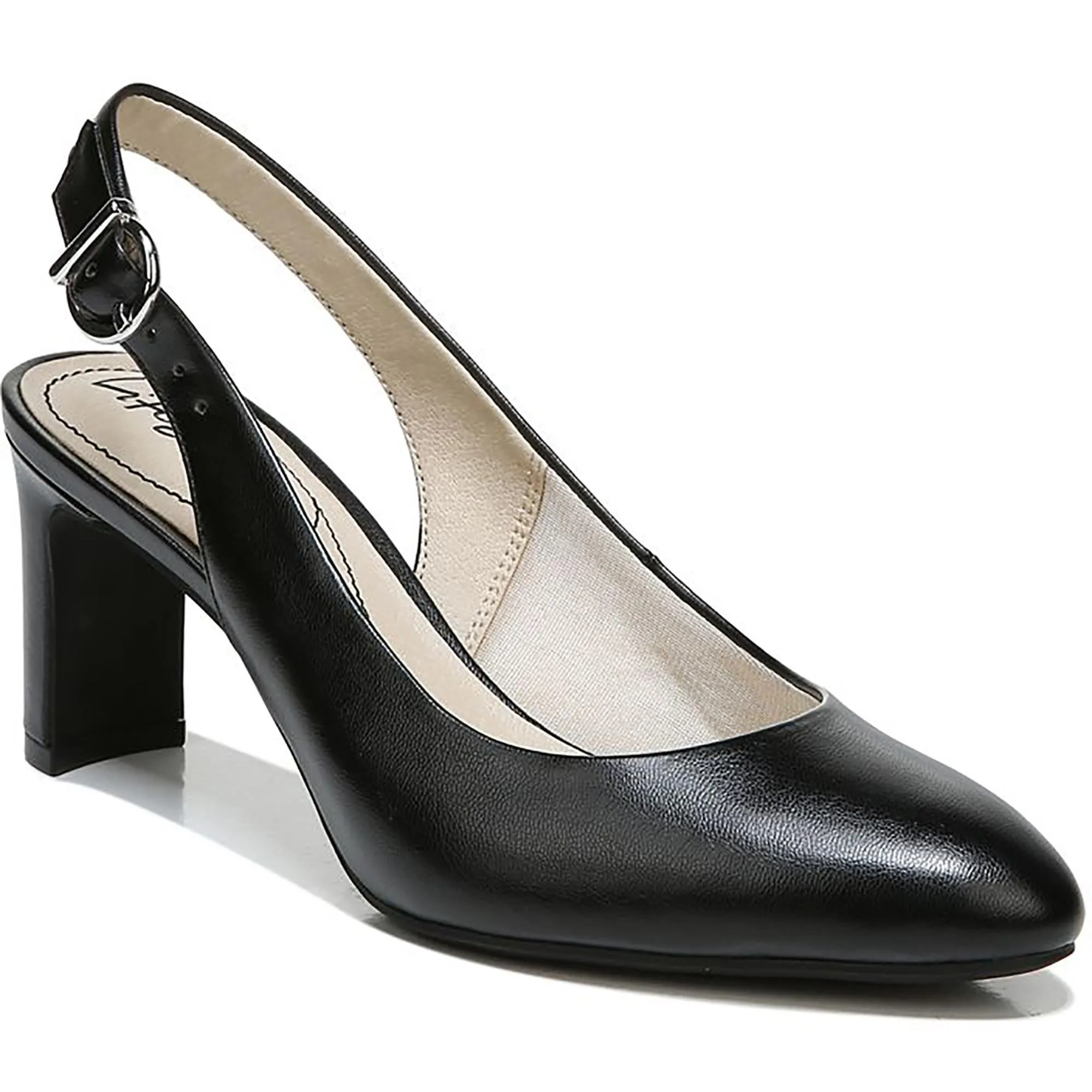 Gigi Sling  Womens Cushioned Footbed Slip On Dress Heels