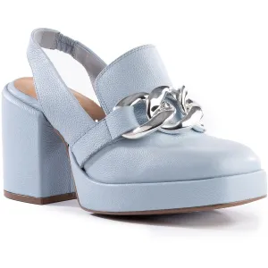 Girls Best Friend Womens Chain Leather Platform Heels