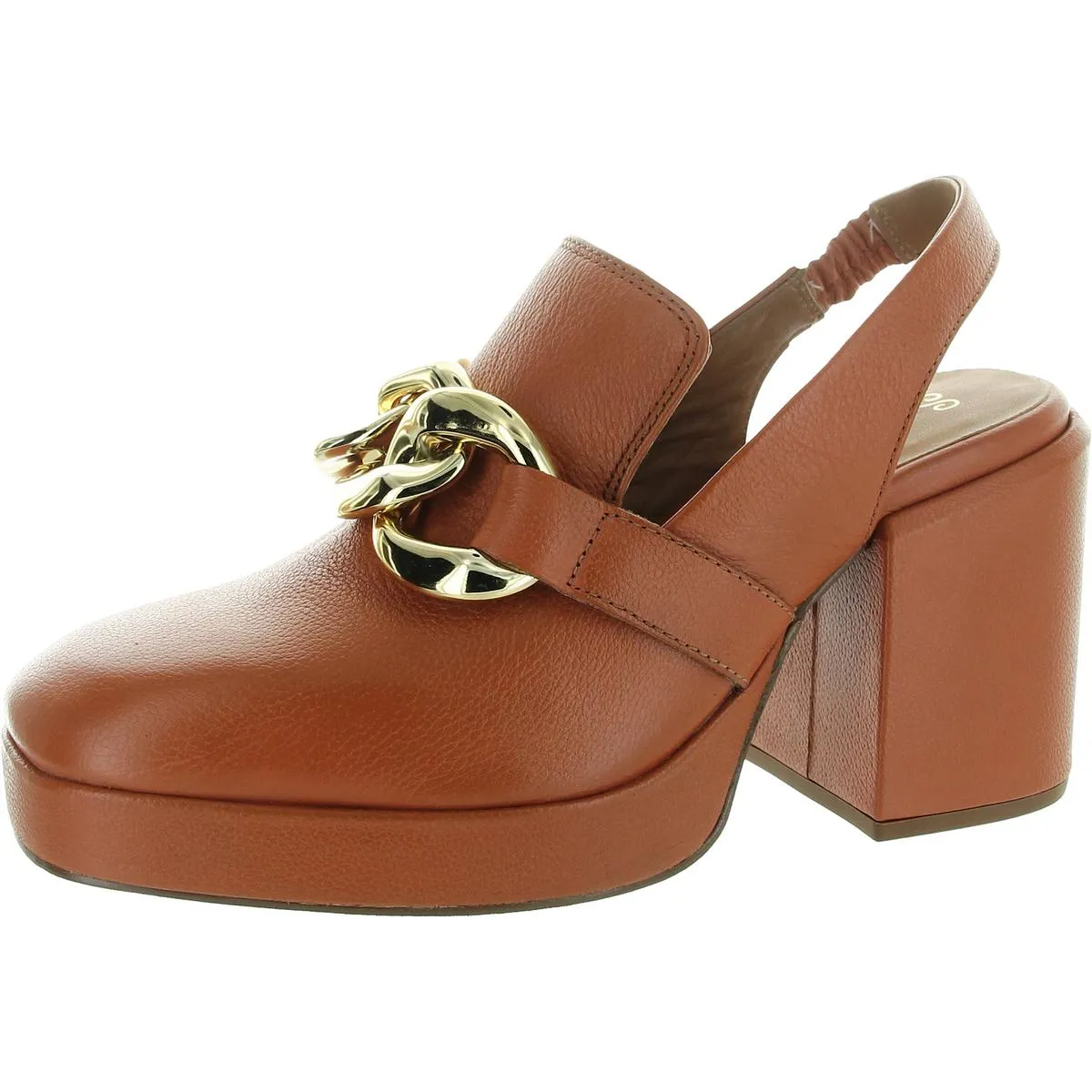 Girls Best Friend Womens Chain Leather Platform Heels