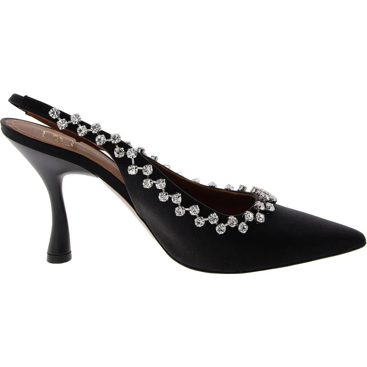 Giselle 90 Womens Pointed Toe Stretch Slingback Heels