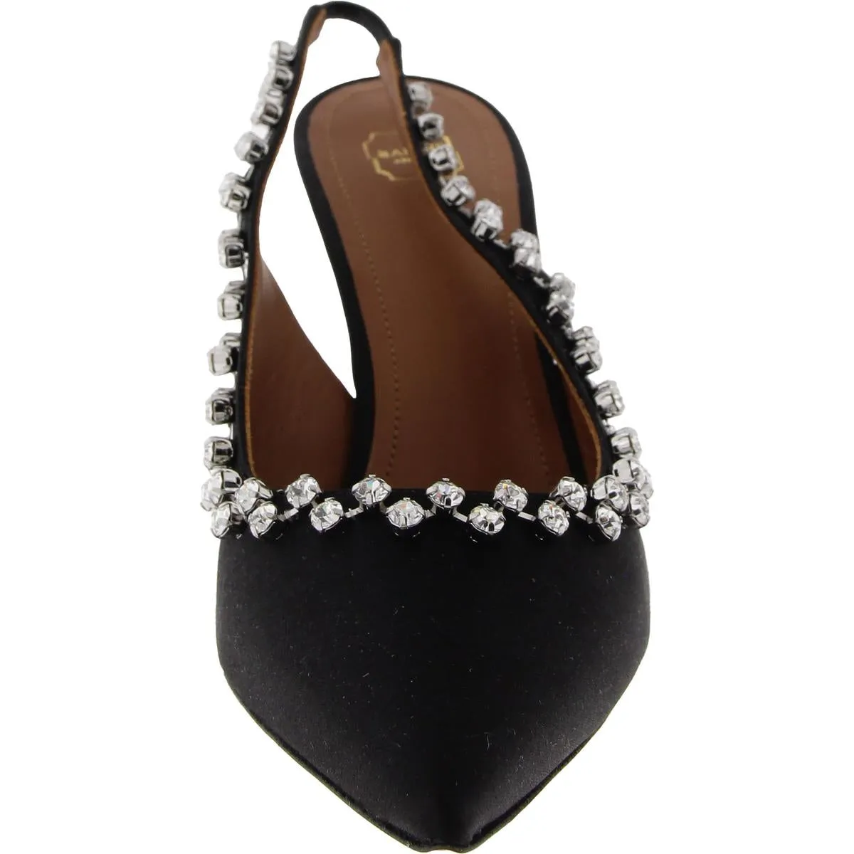 Giselle 90 Womens Pointed Toe Stretch Slingback Heels