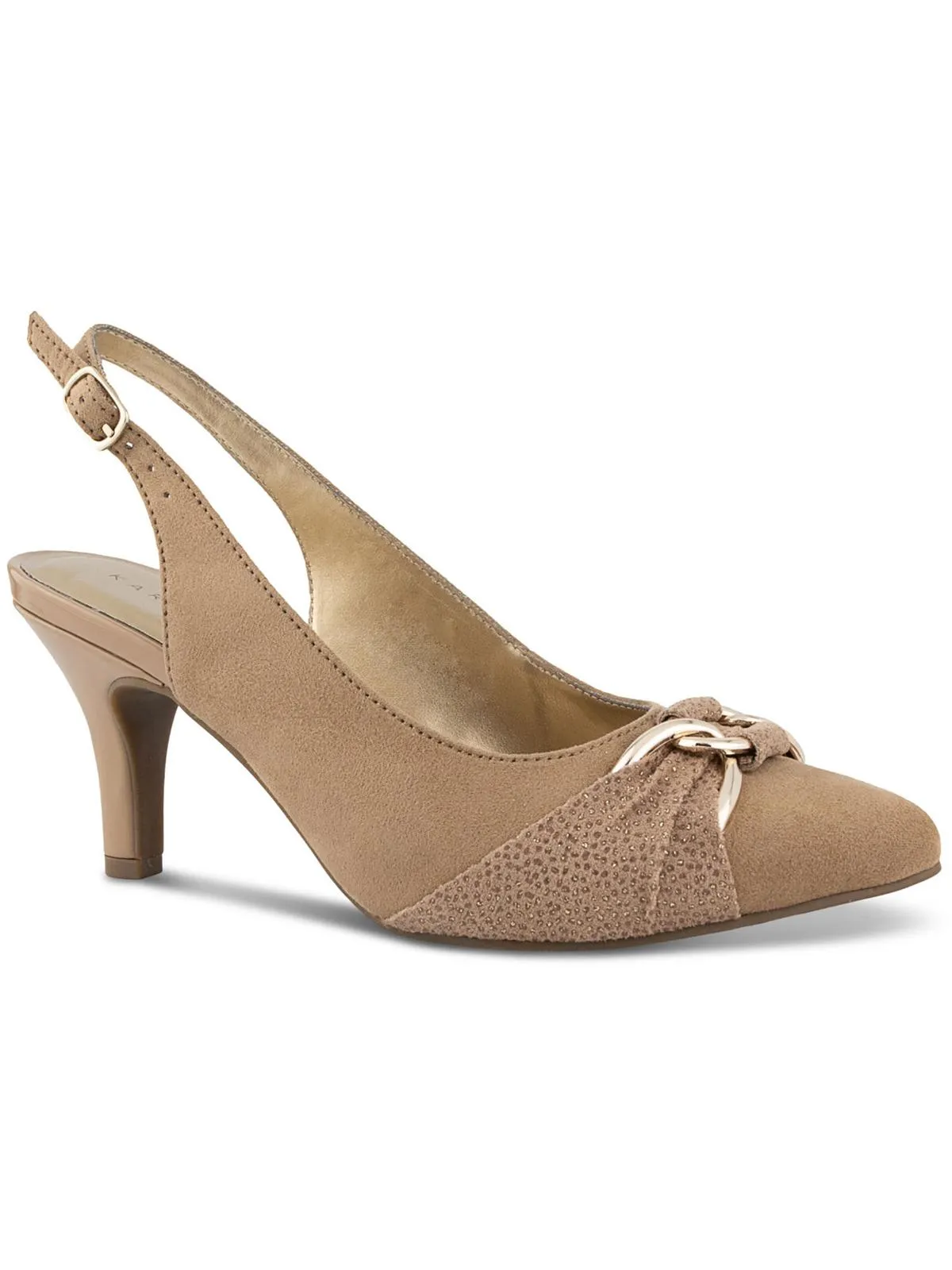 Gisellee Womens Chain Slingback Heels
