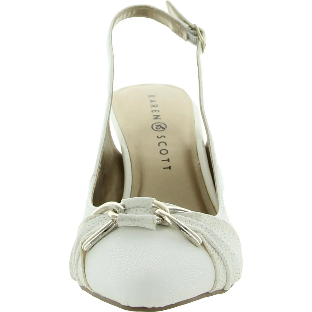 Gisellee Womens Chain Slingback Heels