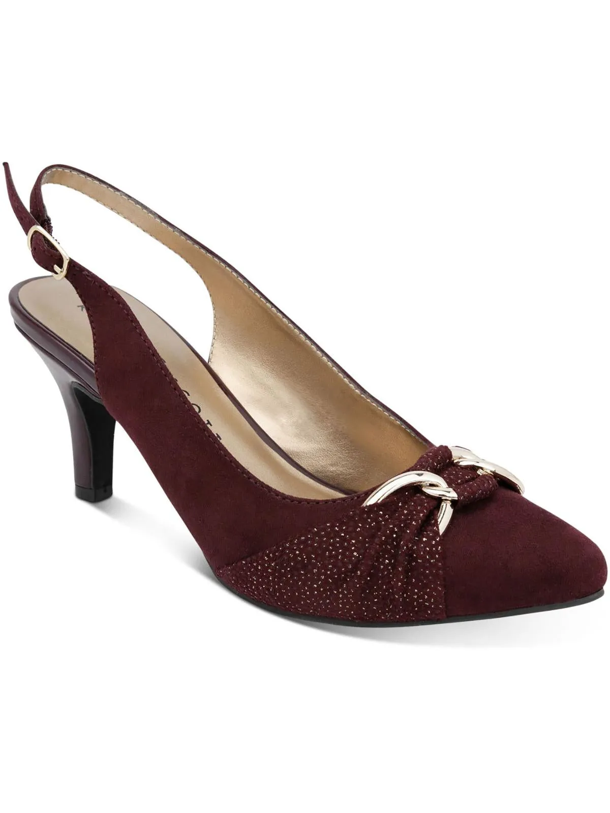 Gisellee Womens Chain Slingback Heels