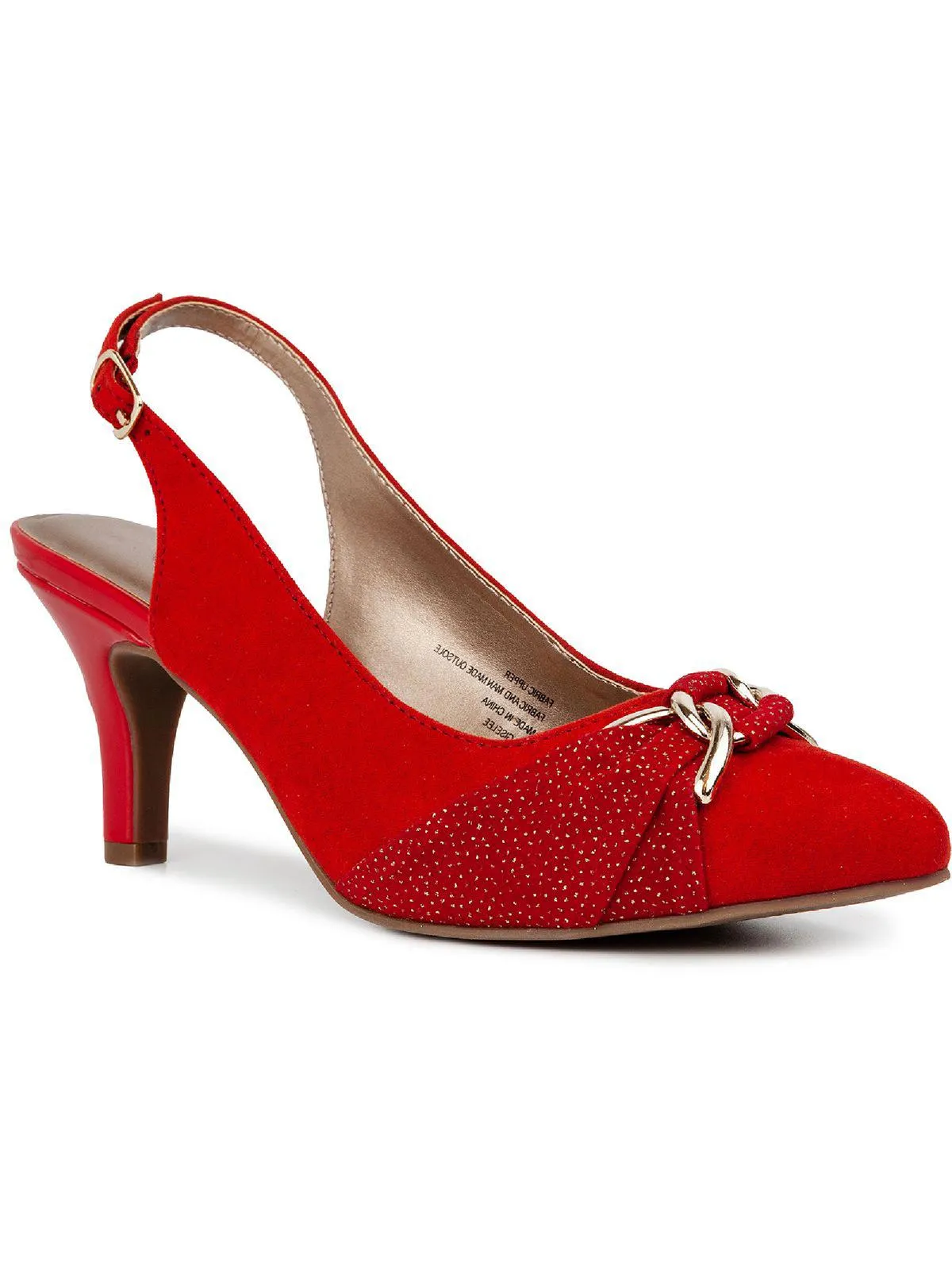 Gisellee Womens Chain Slingback Heels