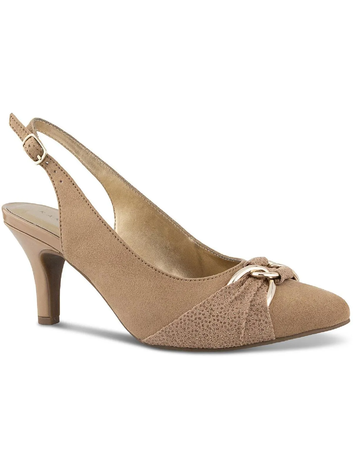 Gisellee Womens Chain Slingback Heels