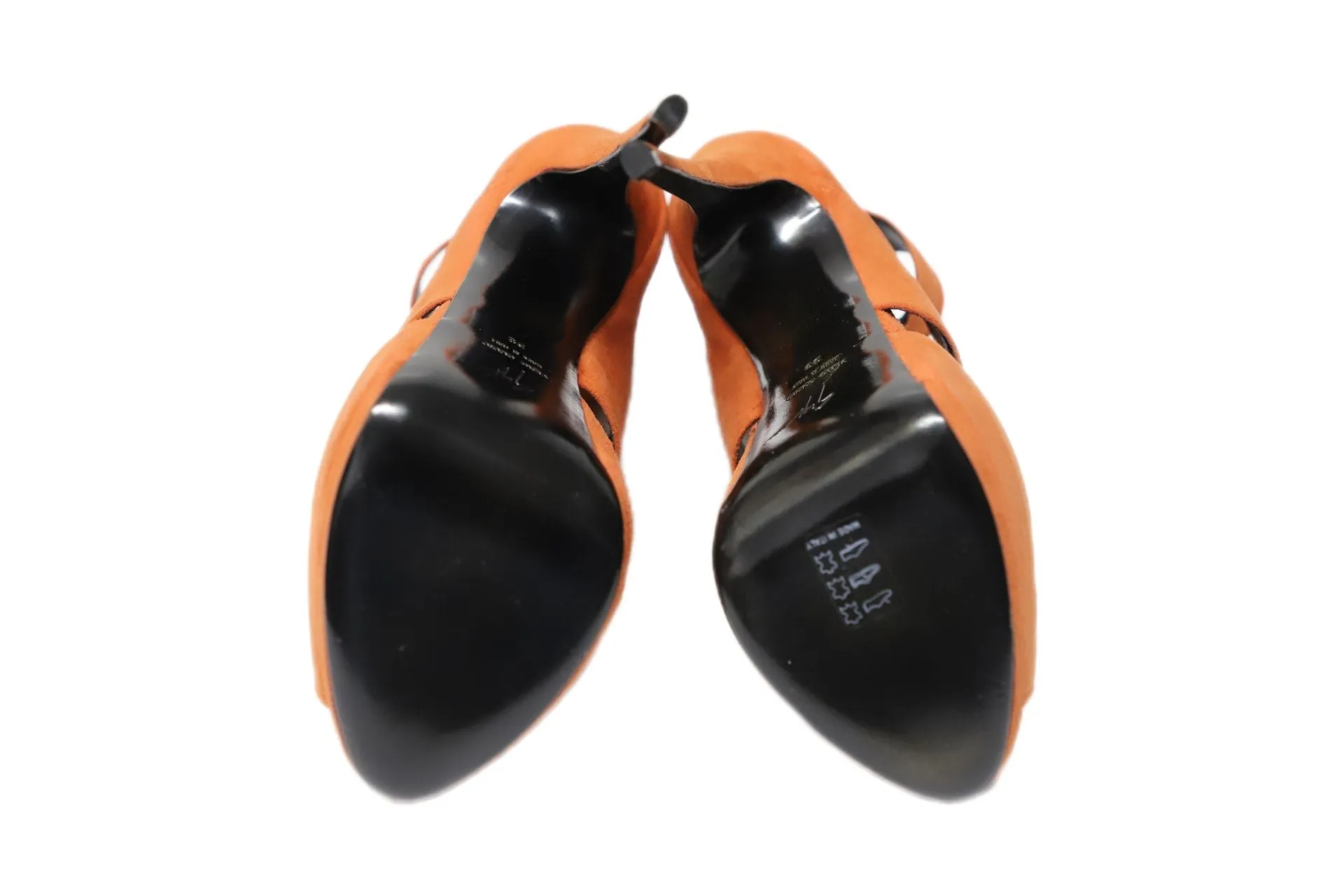 Giuseppe Zanotti Sharon 105 Heels in Orange Suede
