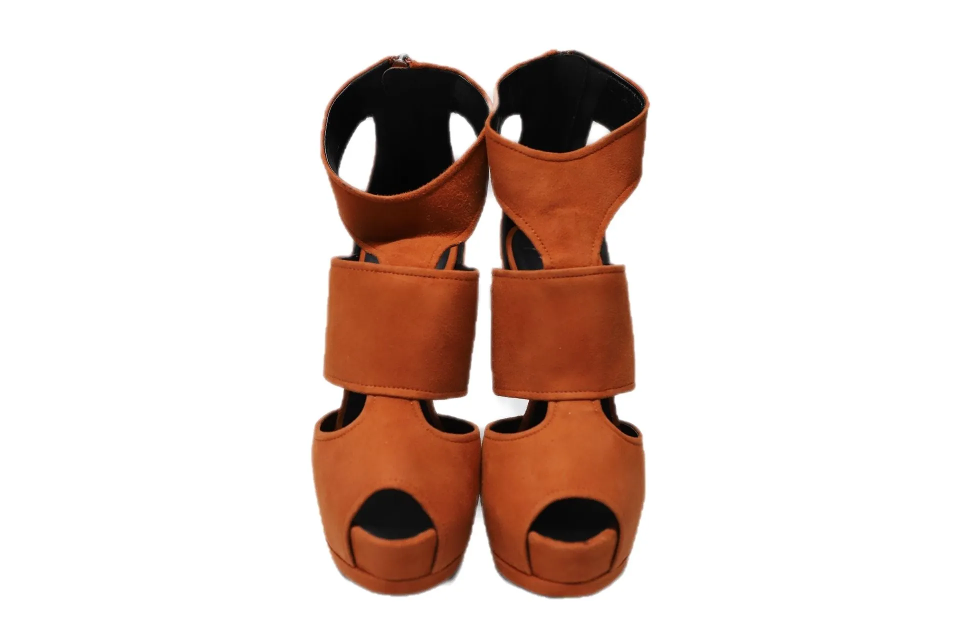 Giuseppe Zanotti Sharon 105 Heels in Orange Suede