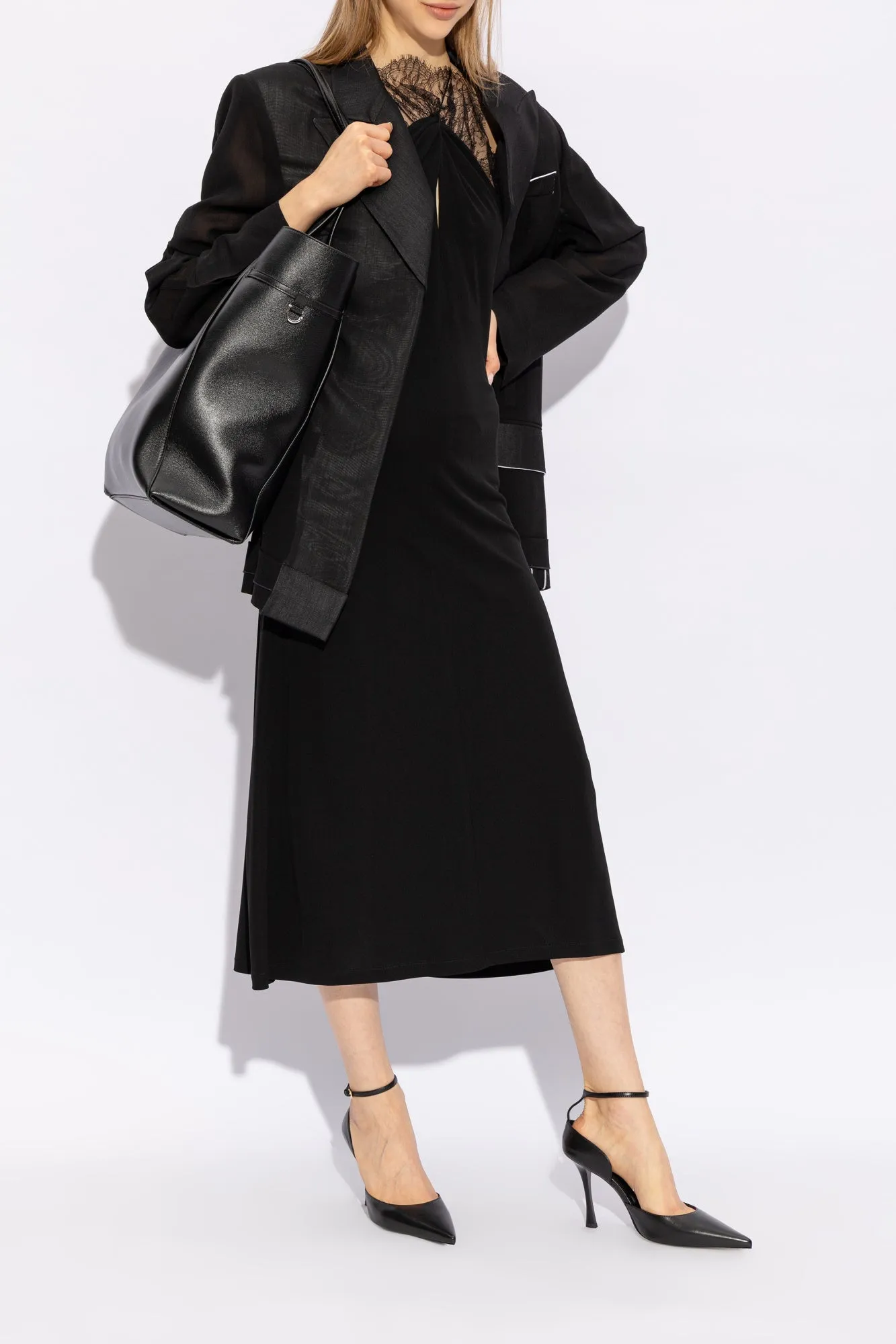 Givenchy Heeled Shoes With Attached Over-The-Knee Socks